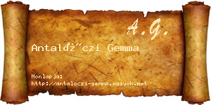 Antalóczi Gemma névjegykártya